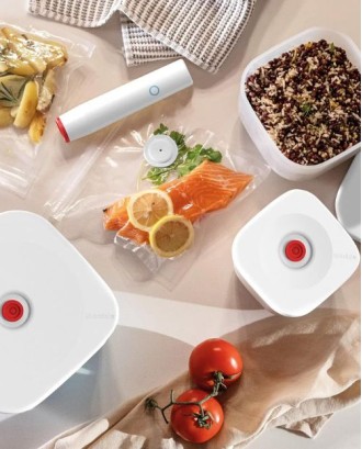 Set 6 pungi reutilizabile pentru pastrarea alimentelor in vid, L, Save-It - GUZZINI